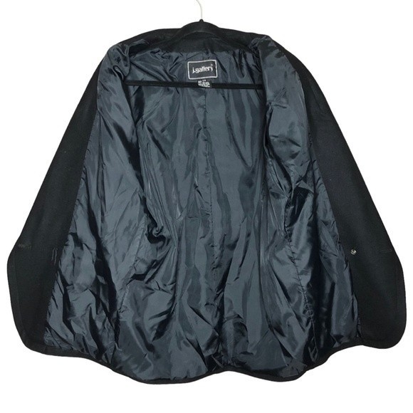 J.gallery Vintage wool blend black Full lined buttoned peacoat jacket size 9/10 - Picture 5 of 7